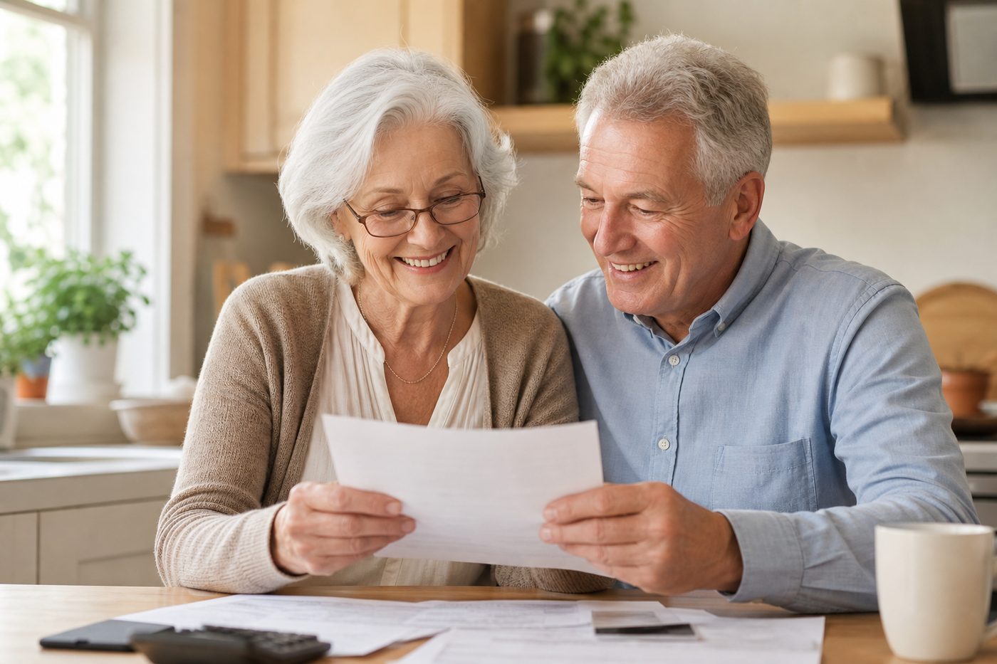 Couple reviewing Medicare options together