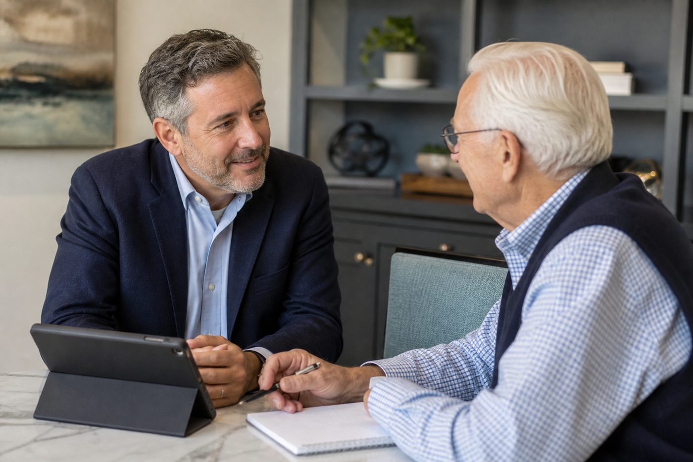 Licensed agent having a no-pressure Medicare conversation